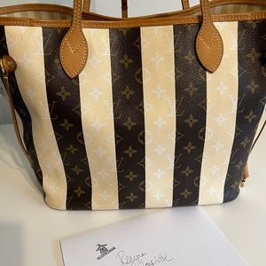 Louis Vuitton Limited Edition Rayures MM rare gorgeous tote head turner! Summer!